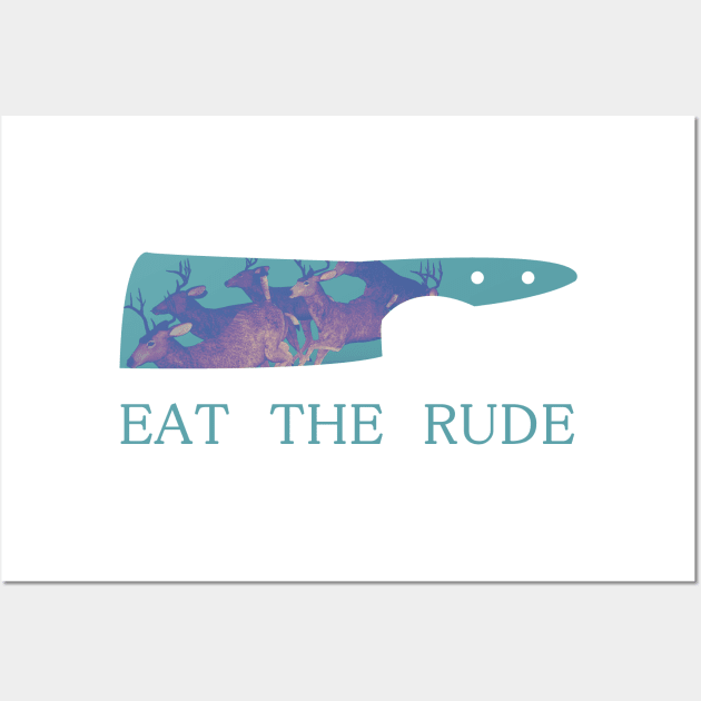 hannibal - eat the rude - large text Wall Art by ciciyu